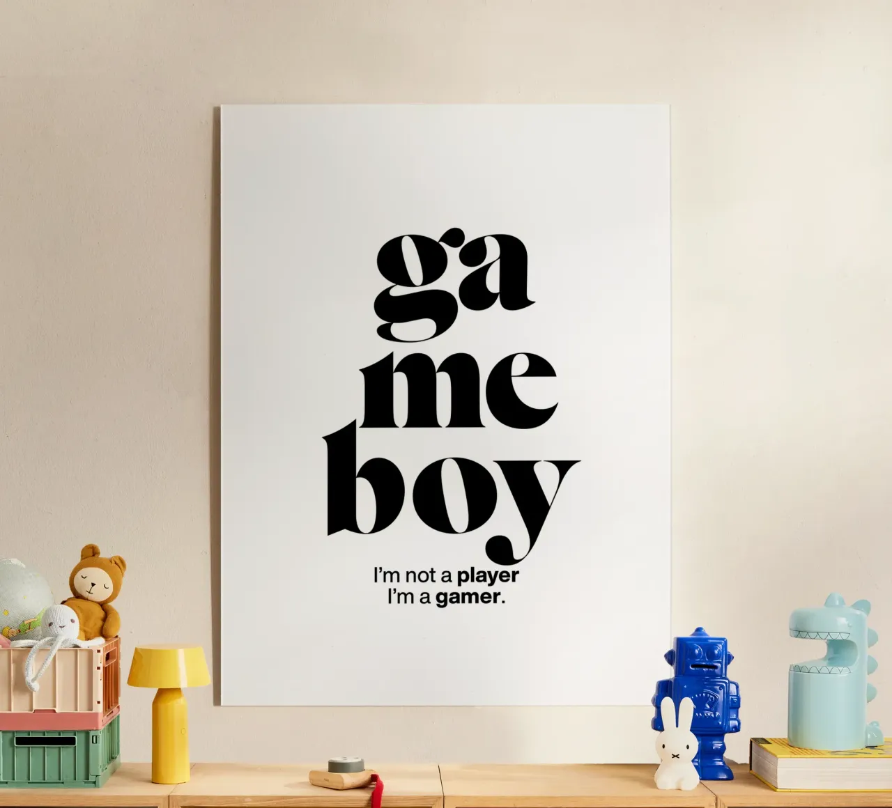 gameboy statement print: No soy un jugador, soy un gamer. metacrilato de The True Type