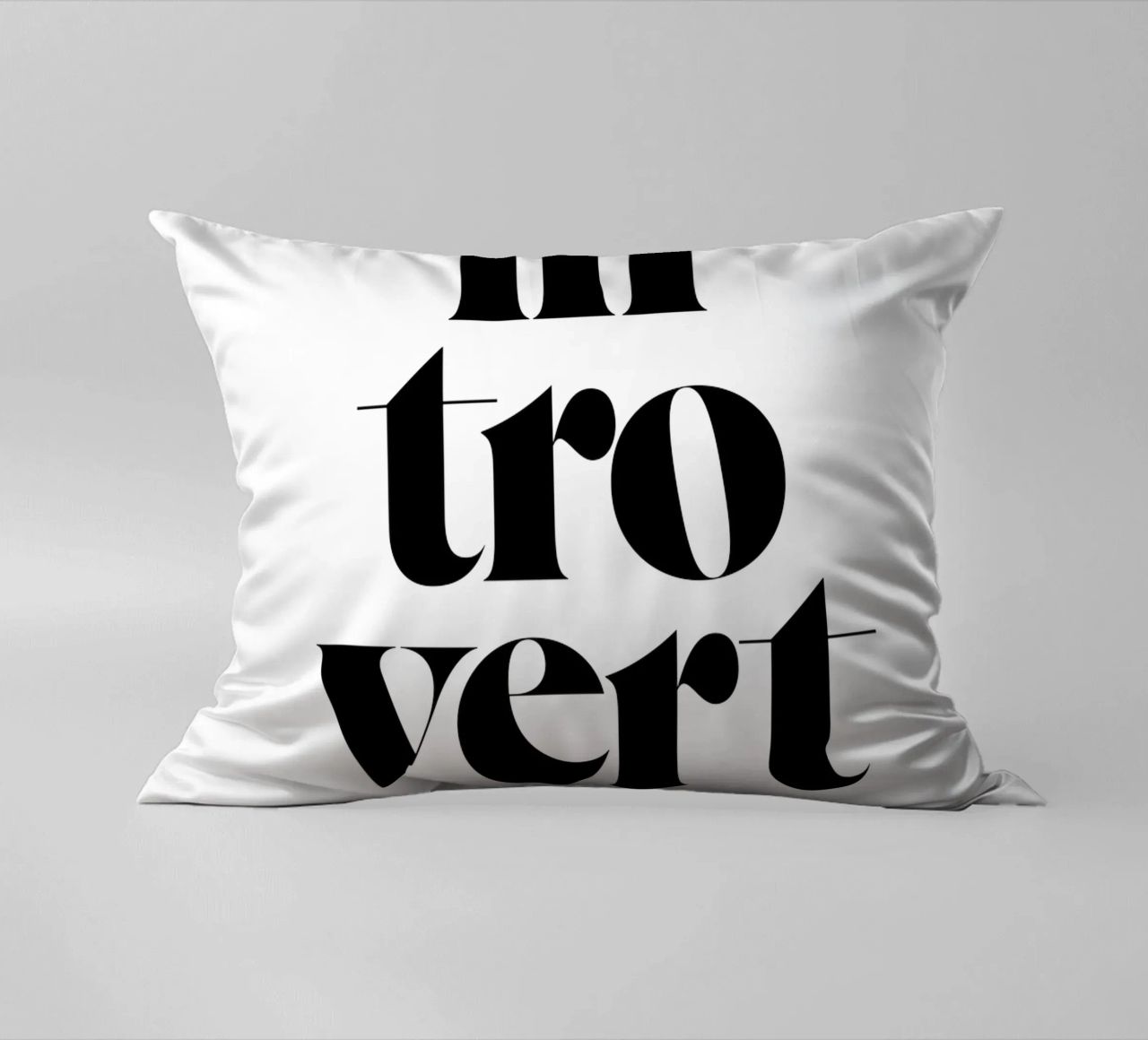 introvert: If my mouth doesn’t say it my face will decorative cushion by The True Type