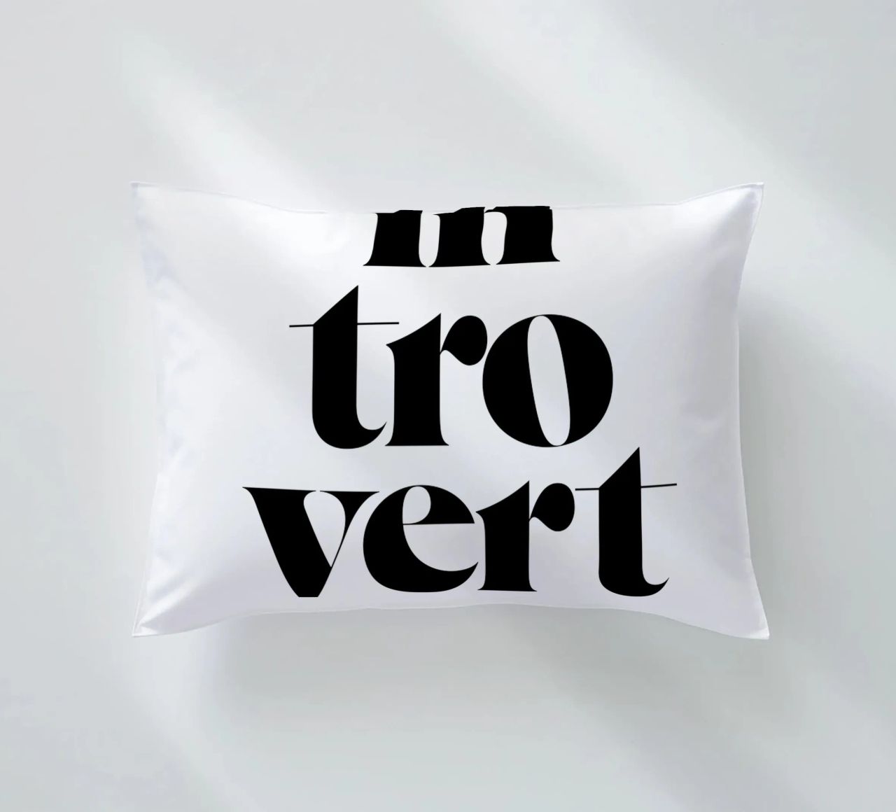 introvert: If my mouth doesn’t say it my face will decorative cushion by The True Type