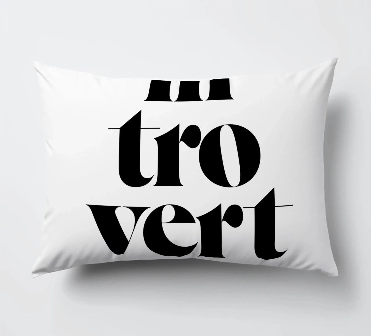introvert: If my mouth doesn’t say it my face will decorative cushion by The True Type