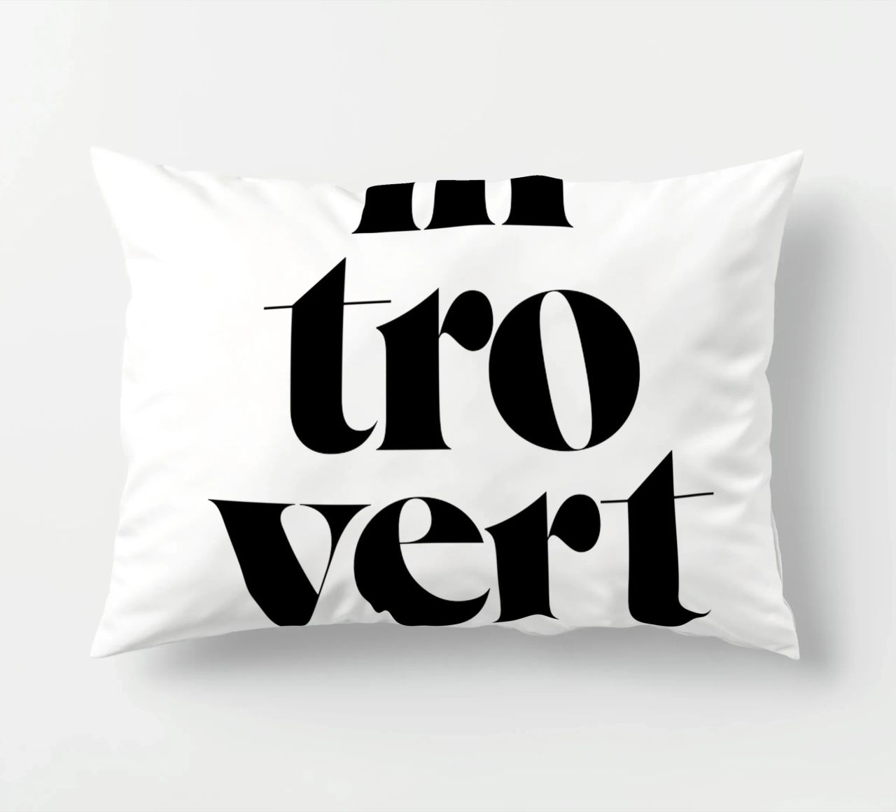 introvert: If my mouth doesn’t say it my face will decorative cushion by The True Type