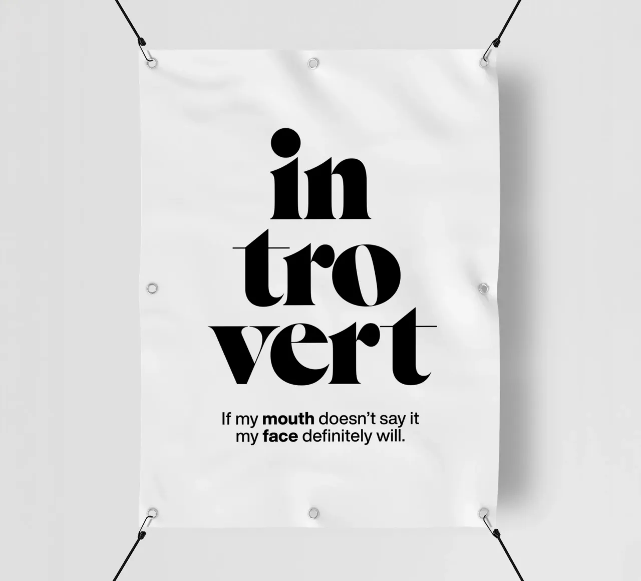 introvert: If my mouth doesn’t say it my face will pvc cover by The True Type