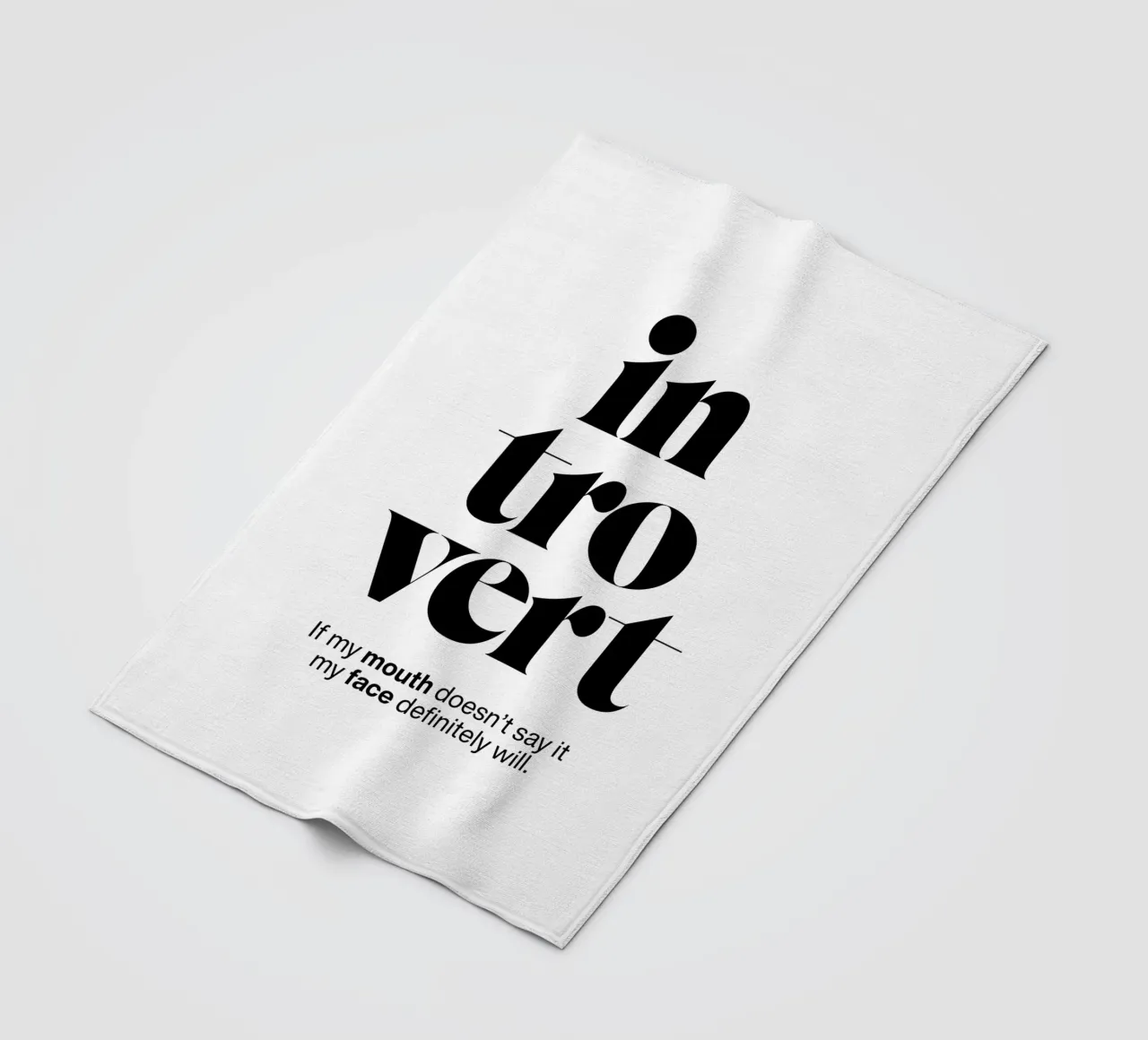 introvert: If my mouth doesn’t say it my face will fleece blanket by The True Type