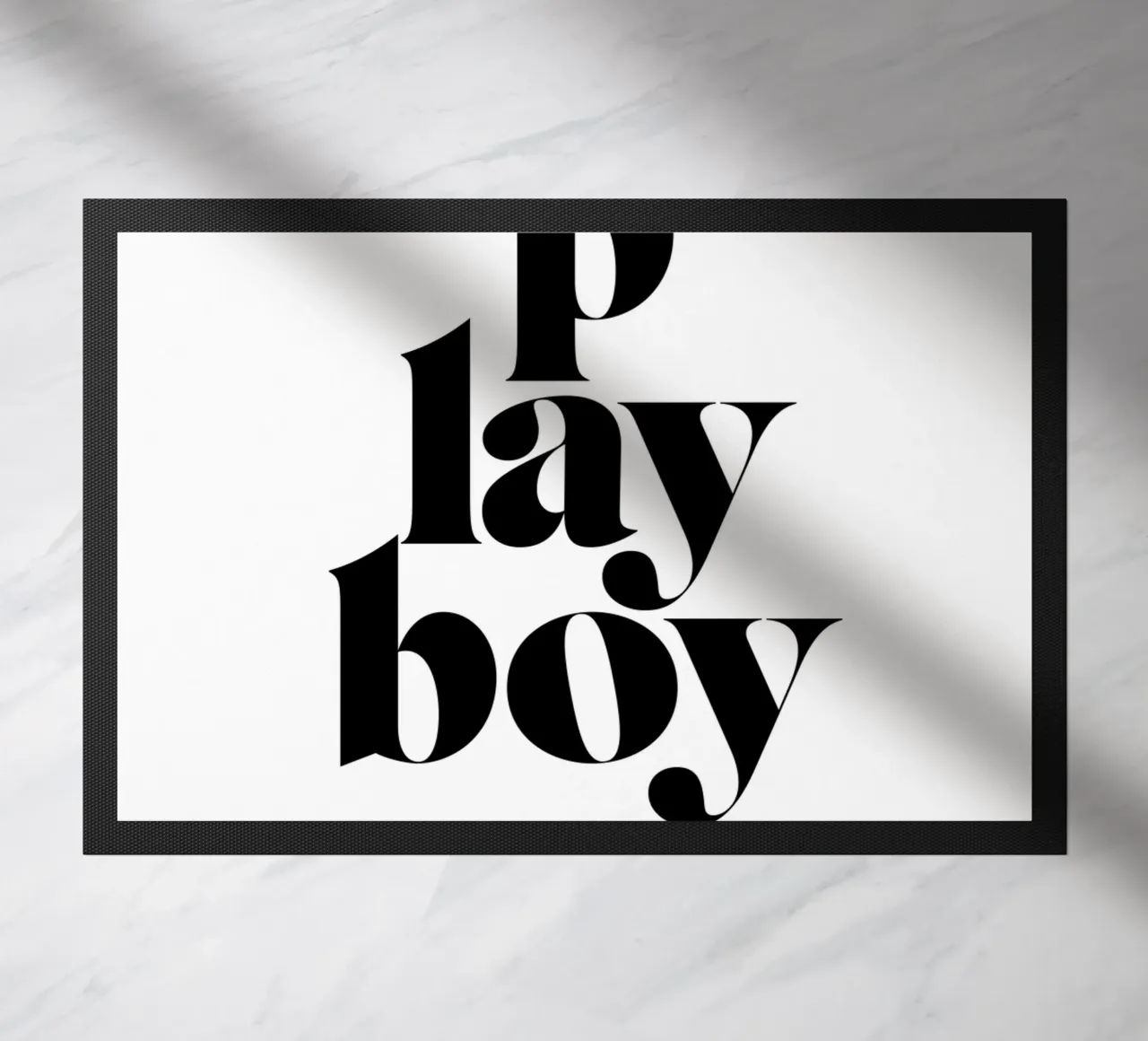 playboy statement print: I’m not a player, I’m a gamer. doormat by The True Type