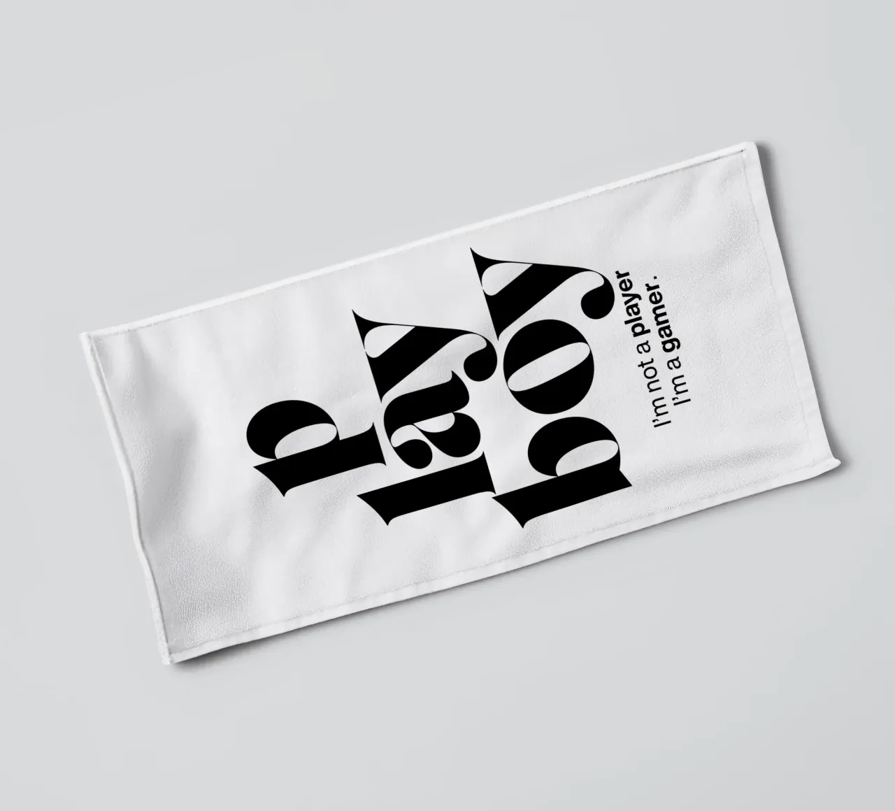 playboy statement print: I’m not a player, I’m a gamer. towel by The True Type