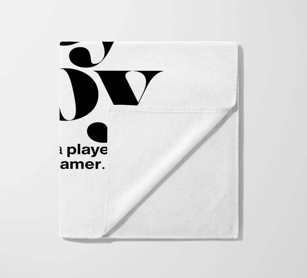 playboy statement print: I’m not a player, I’m a gamer. beach towel by The True Type