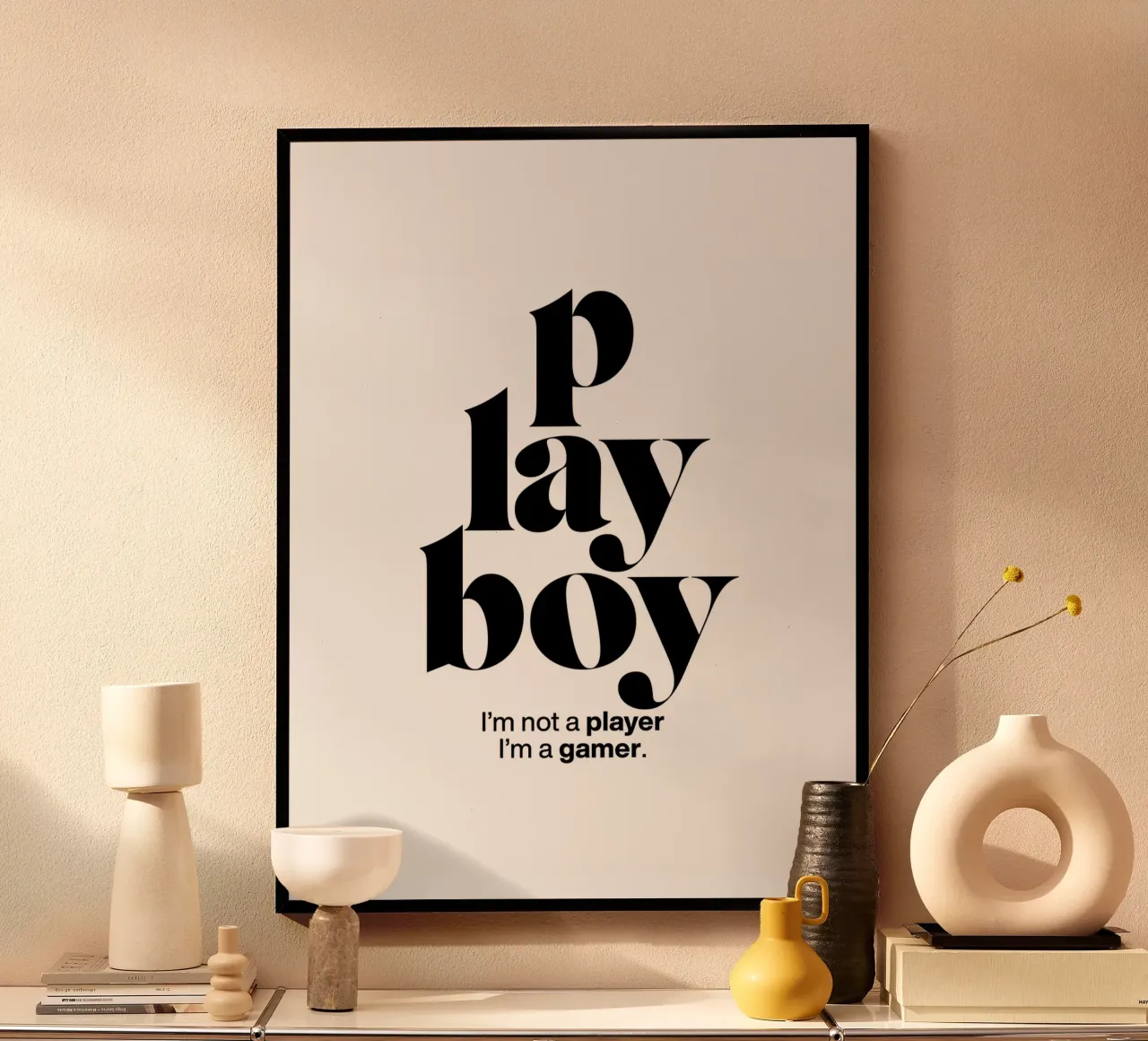 playboy statement print: I’m not a player, I’m a gamer. hahnemühle by The True Type