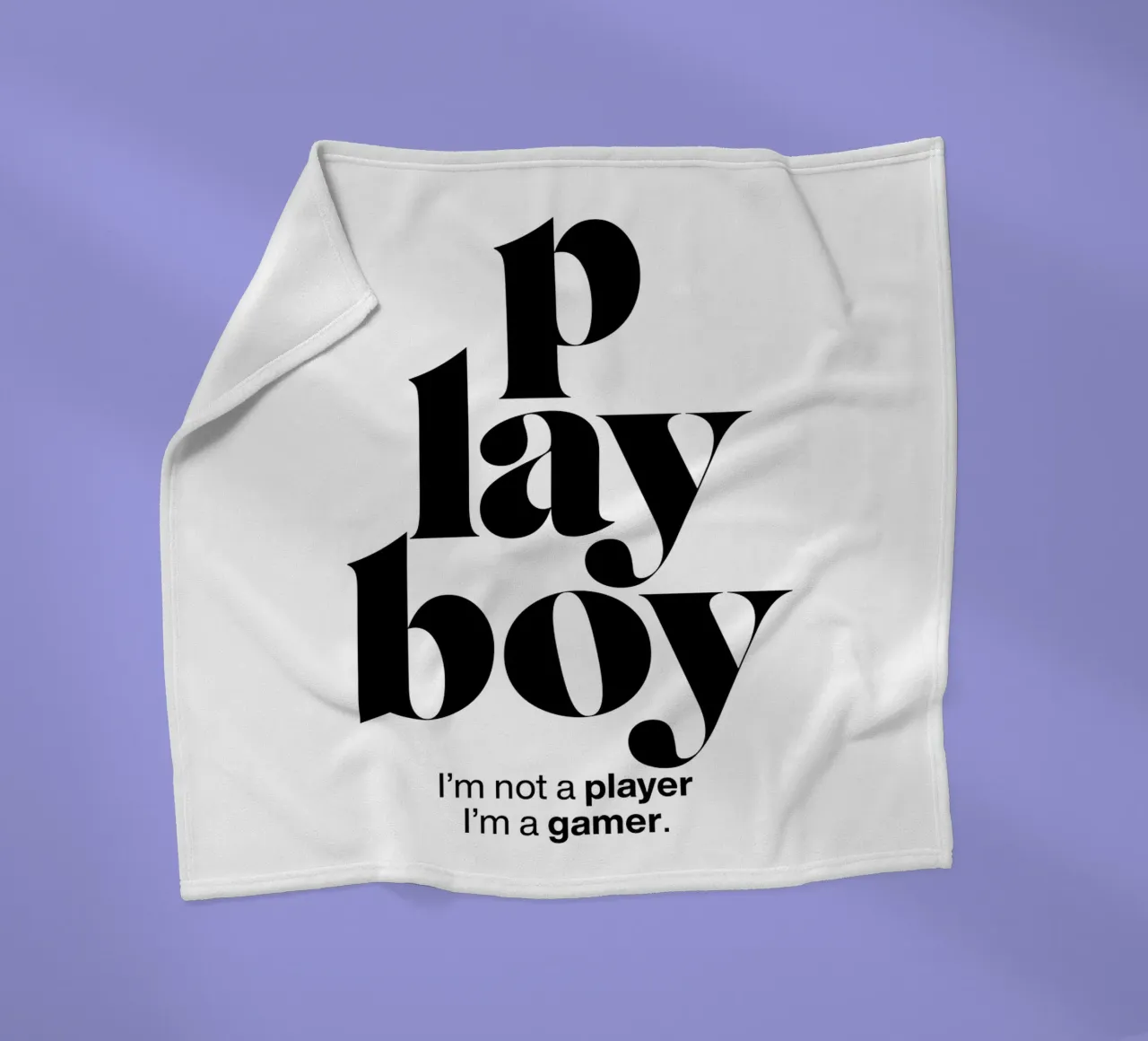 playboy statement print: I’m not a player, I’m a gamer. fleece blanket by The True Type