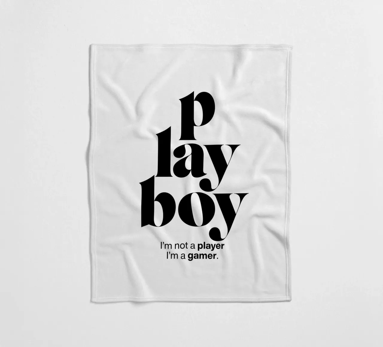 playboy statement print: I’m not a player, I’m a gamer. fleece blanket by The True Type