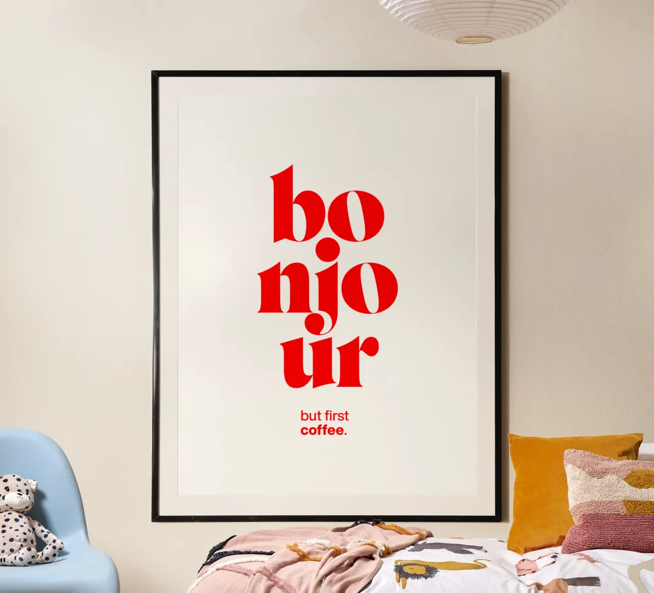 bonjour statement print: ma prima il caffè. carta hahnemühle da The True Type