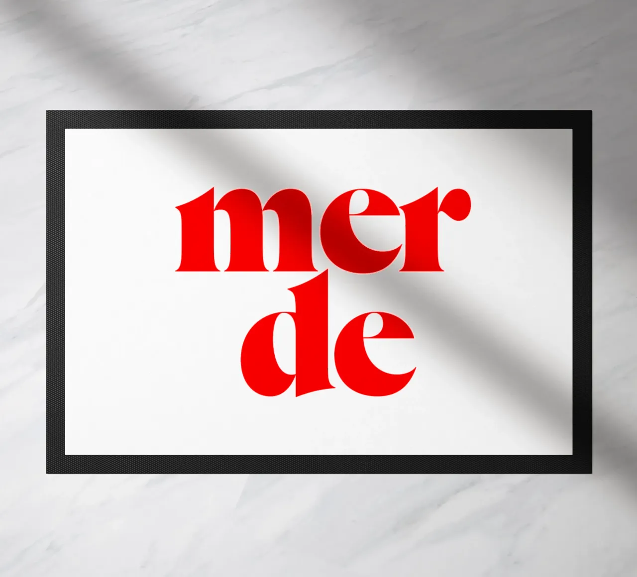 merde statement print: choose your curse words responsibly. doormat by The True Type