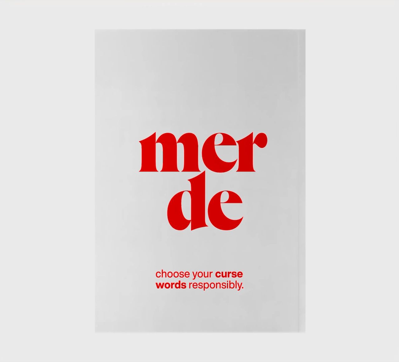 merde statement print: choose your curse words responsibly. notebook by The True Type