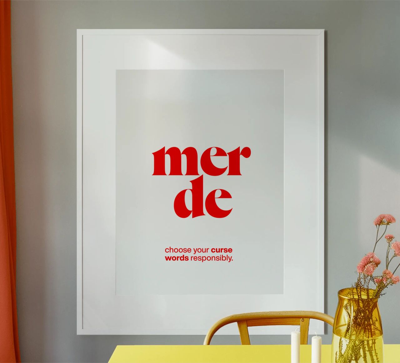 merde statement print: choose your curse words responsibly. poster by The True Type