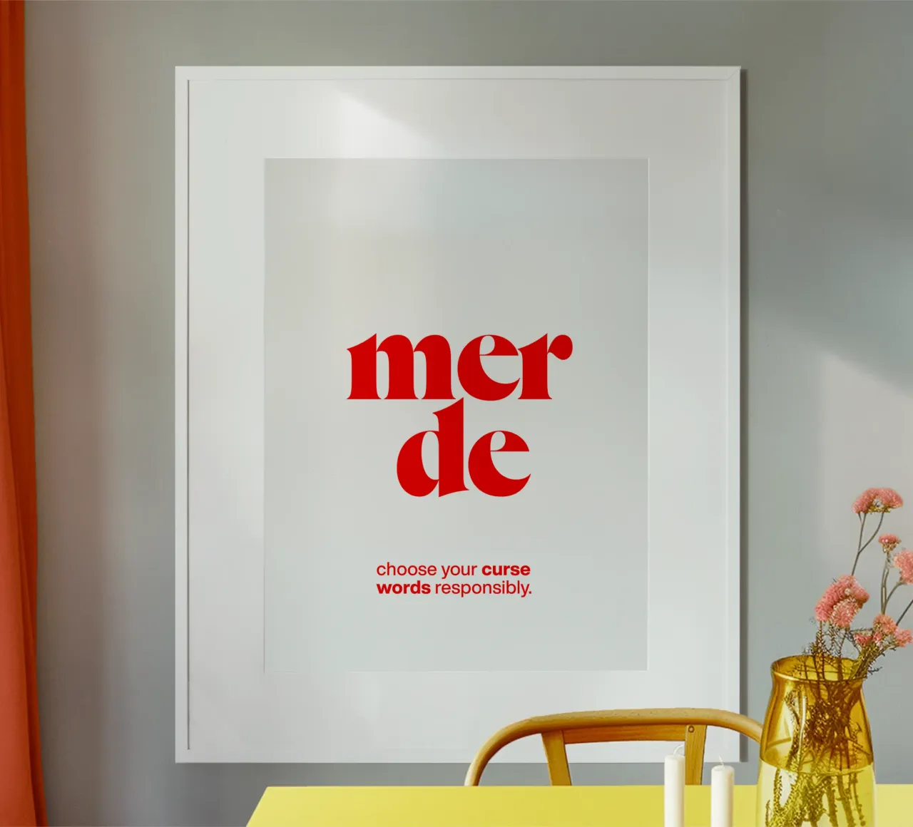 stampa della dichiarazione di merde: scegliete le parolacce in modo responsabile. poster da The True Type