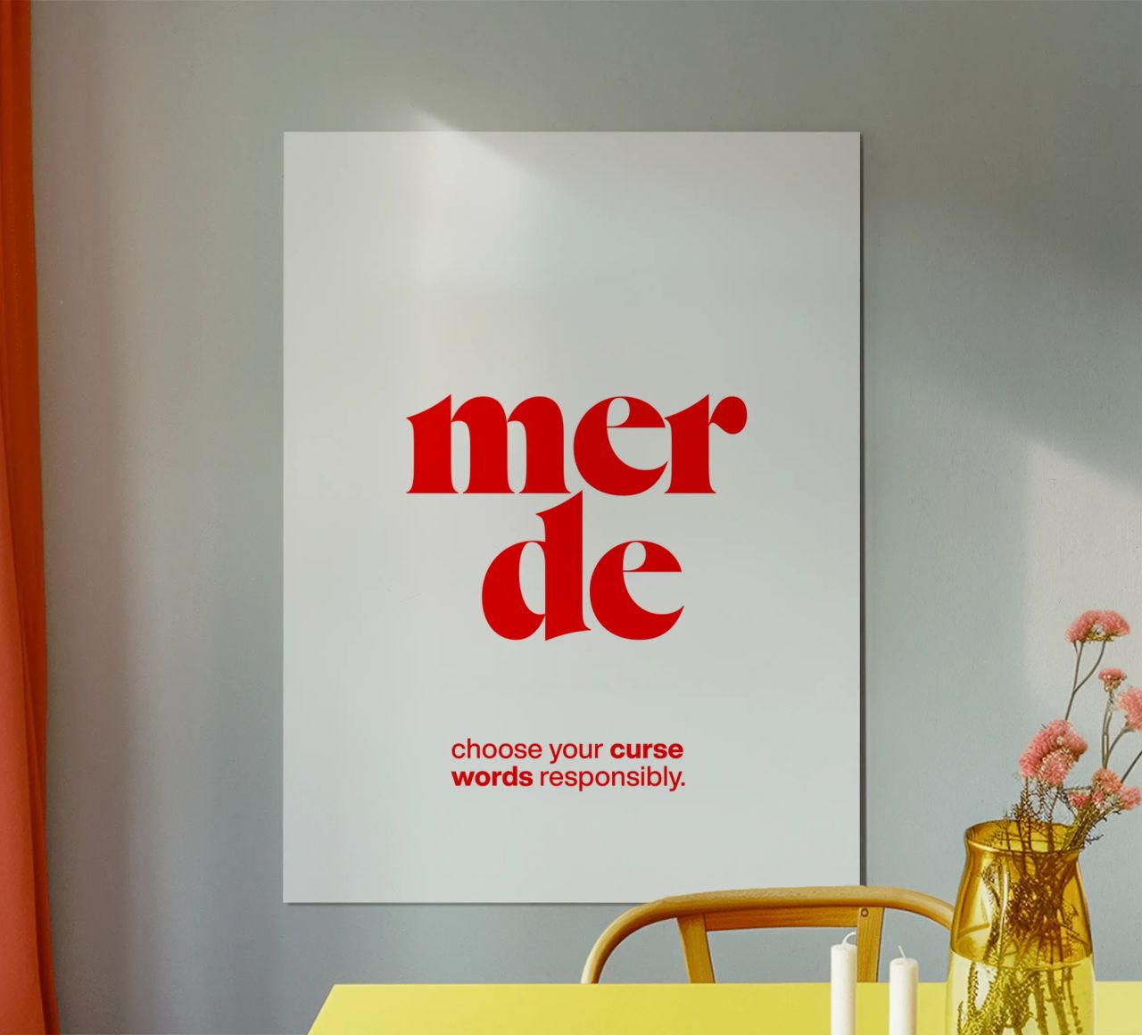 merde statement print: choose your curse words responsibly. poster by The True Type