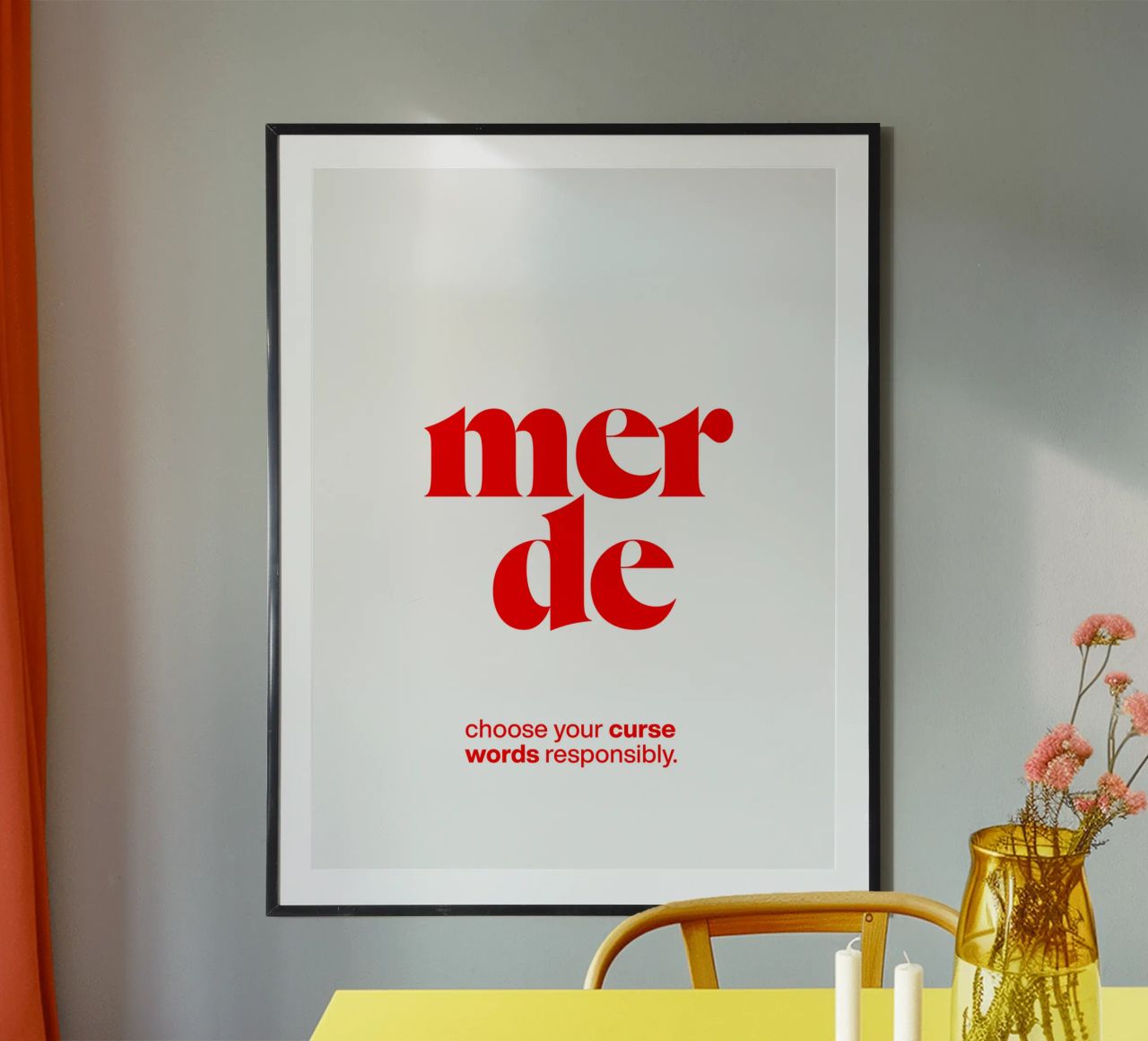 merde statement print: choose your curse words responsibly. poster by The True Type