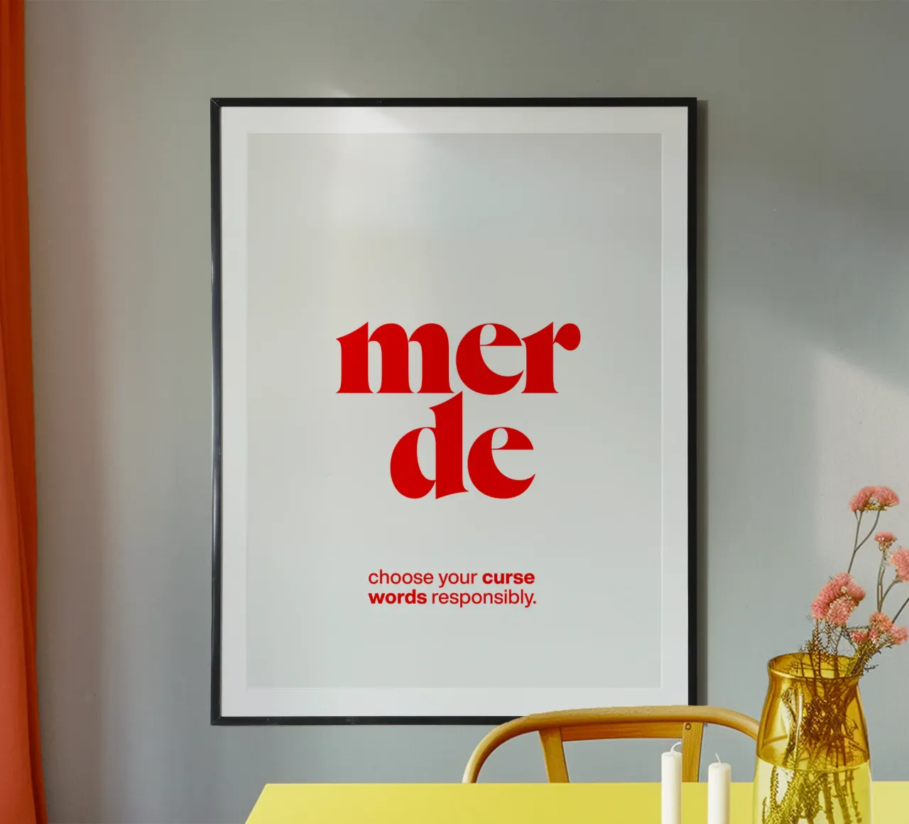 stampa della dichiarazione di merde: scegliete le parolacce in modo responsabile. poster da The True Type
