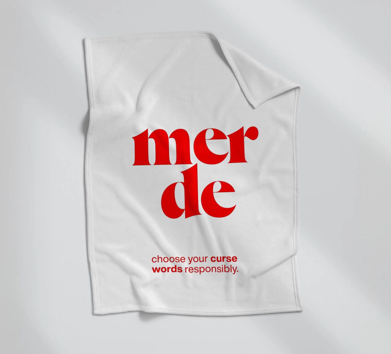 merde statement print: choose your curse words responsibly. fleece blanket by The True Type