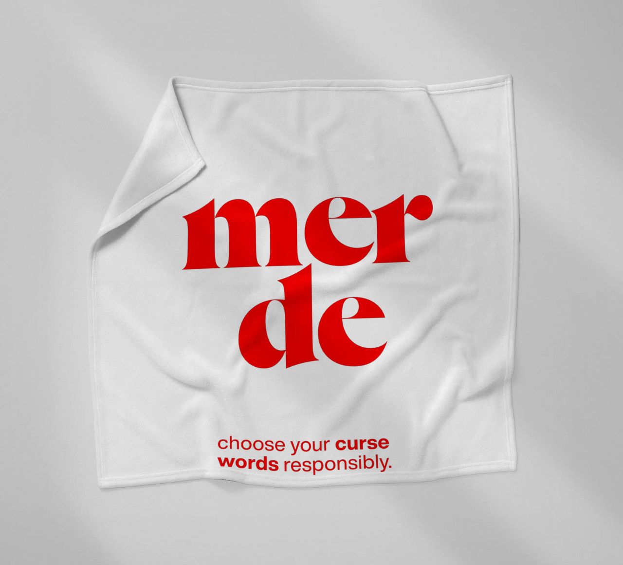 merde statement print: choose your curse words responsibly. fleece blanket by The True Type