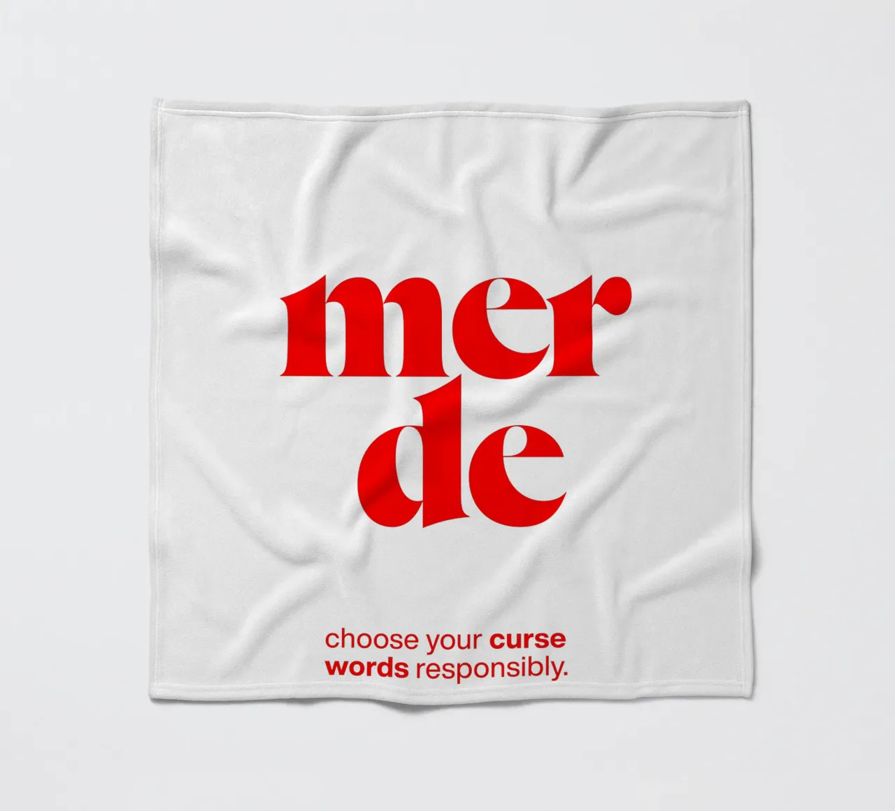 stampa della dichiarazione di merde: scegliete le parolacce in modo responsabile. coperta in pile da The True Type