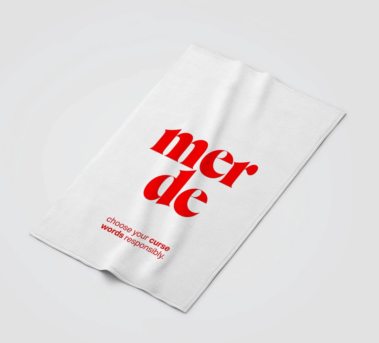 merde statement print: choose your curse words responsibly. fleece blanket by The True Type