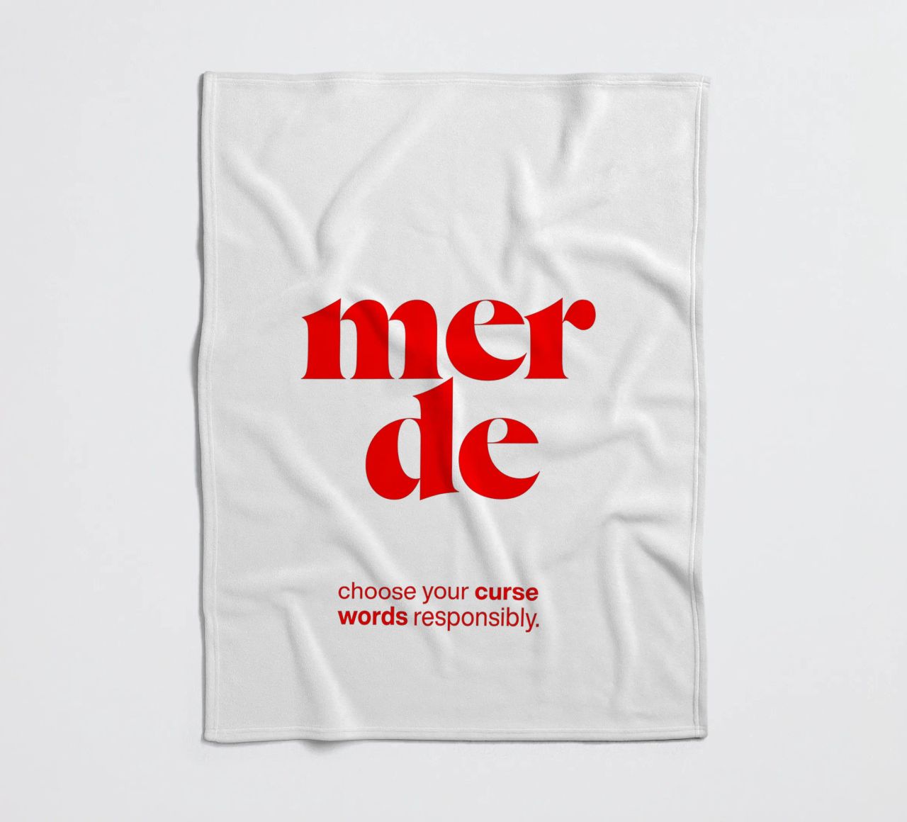 merde statement print: choose your curse words responsibly. fleece blanket by The True Type