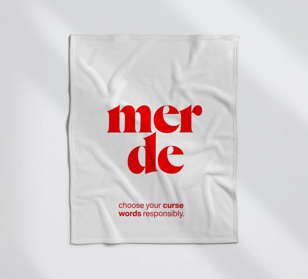 merde statement print: choose your curse words responsibly. fleece blanket by The True Type
