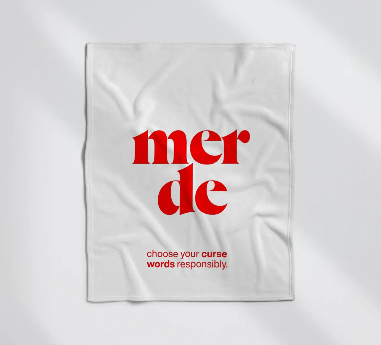 stampa della dichiarazione di merde: scegliete le parolacce in modo responsabile. coperta in pile da The True Type
