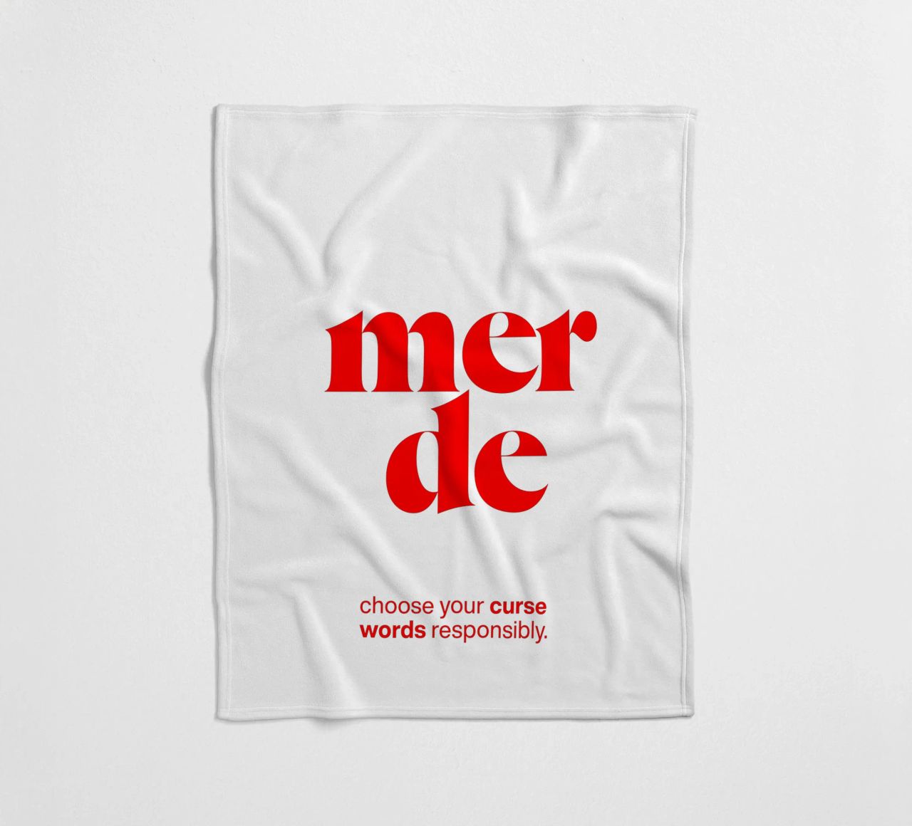merde statement print: choose your curse words responsibly. fleece blanket by The True Type