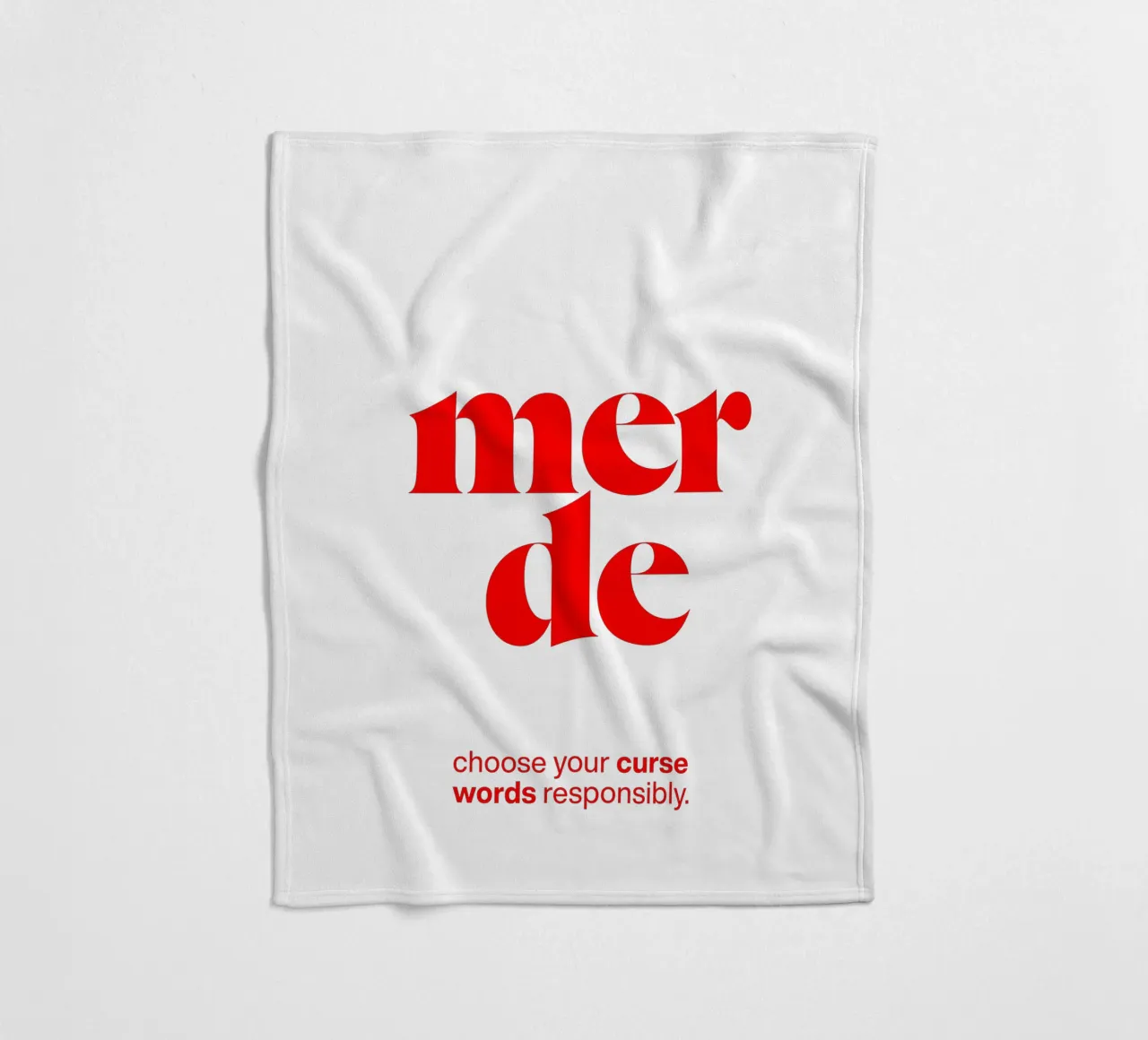 stampa della dichiarazione di merde: scegliete le parolacce in modo responsabile. coperta in pile da The True Type