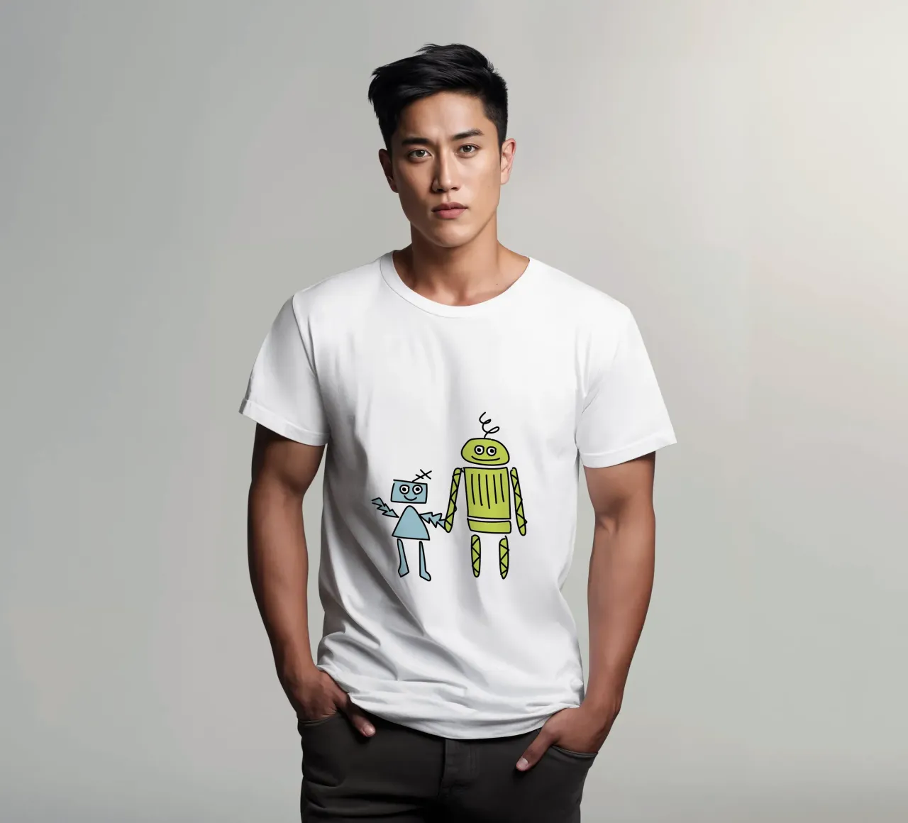 Little Robots: Dingi und Pilu t-shirt da Xaver & Friends