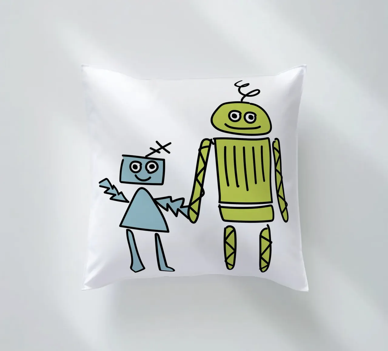 Little Robots: Dingi und Pilu cuscino da Xaver & Friends