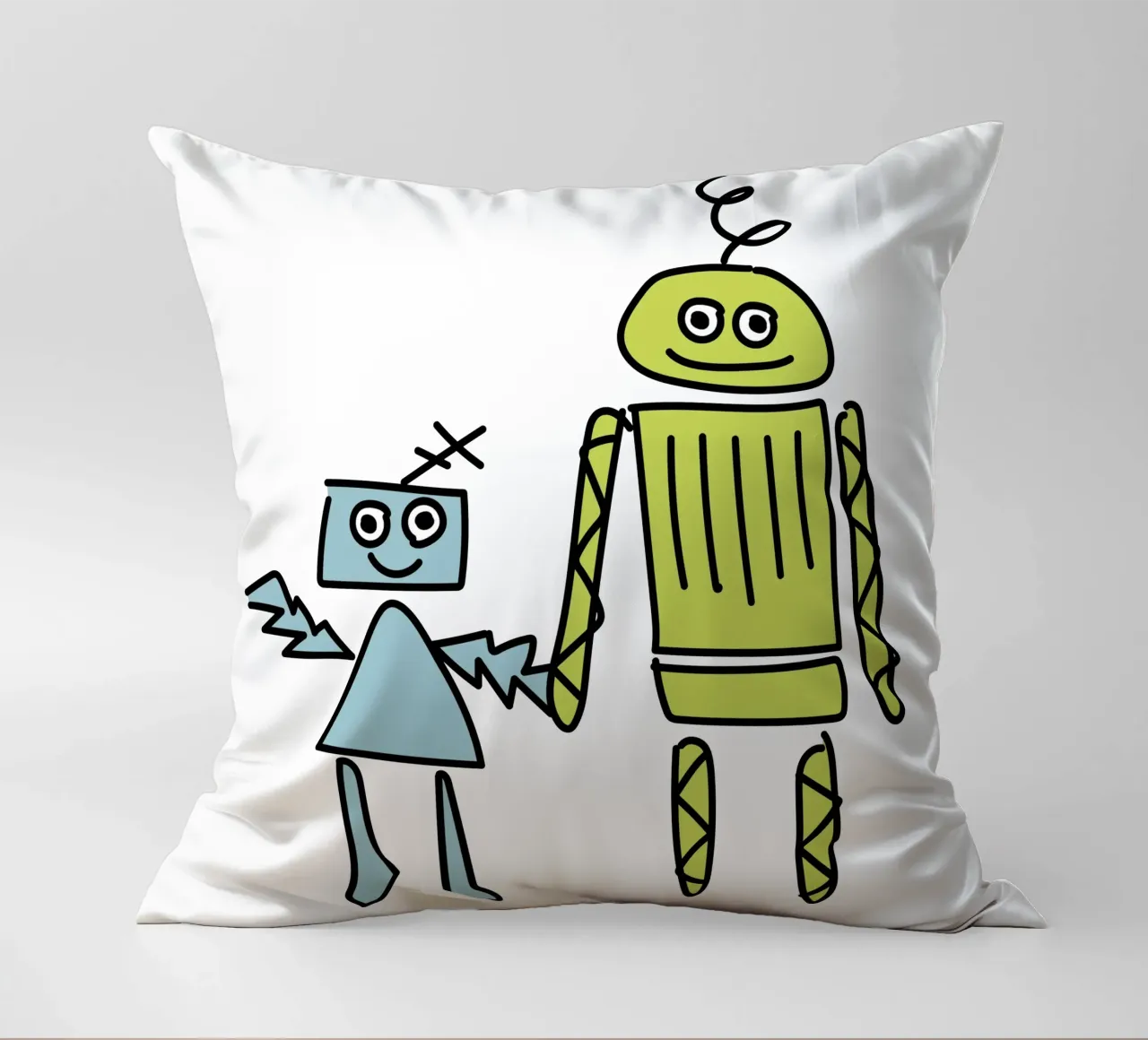 Little Robots: Dingi und Pilu cuscino da Xaver & Friends