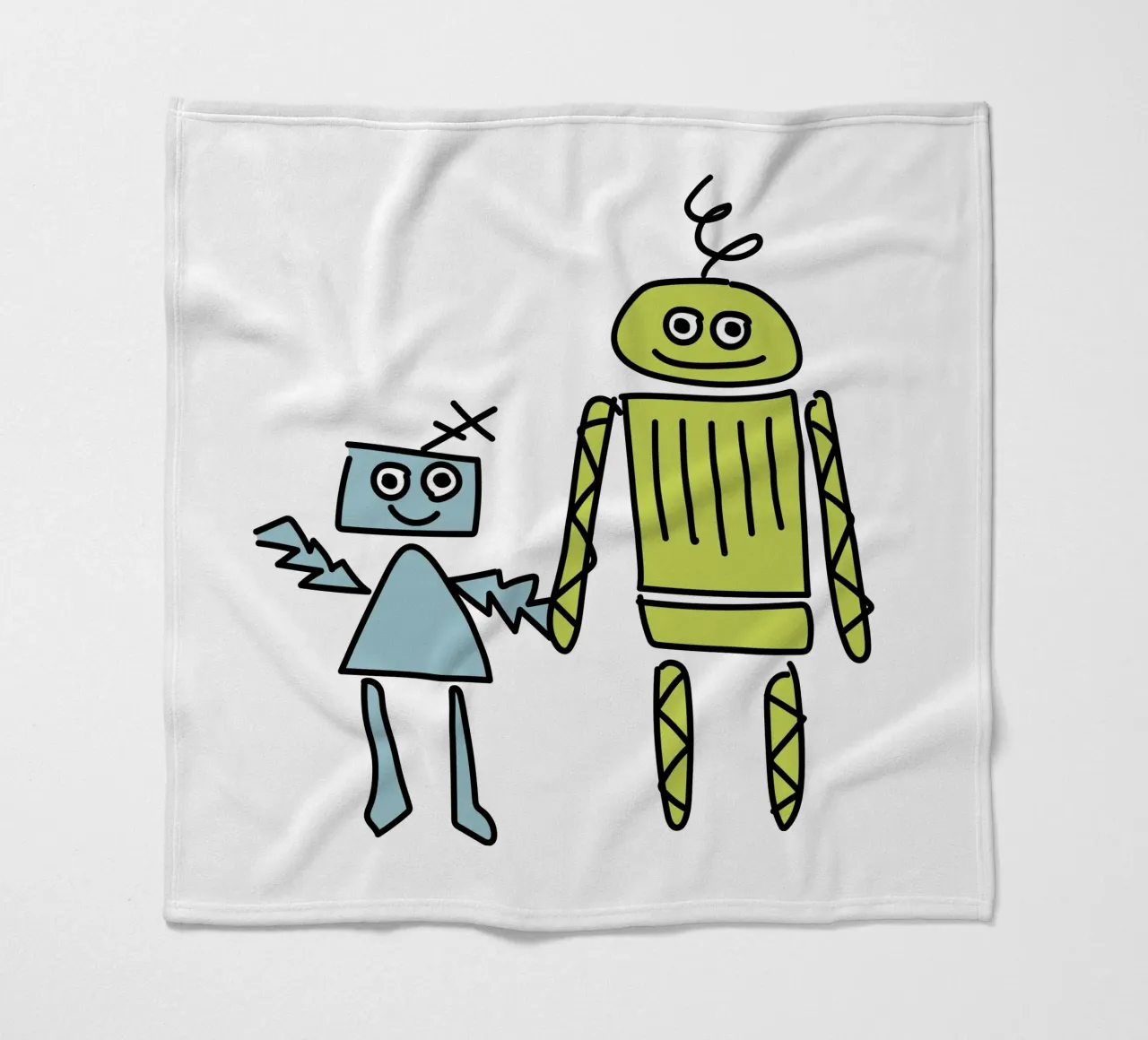 Little Robots: Dingi und Pilu coperta in pile da Xaver & Friends