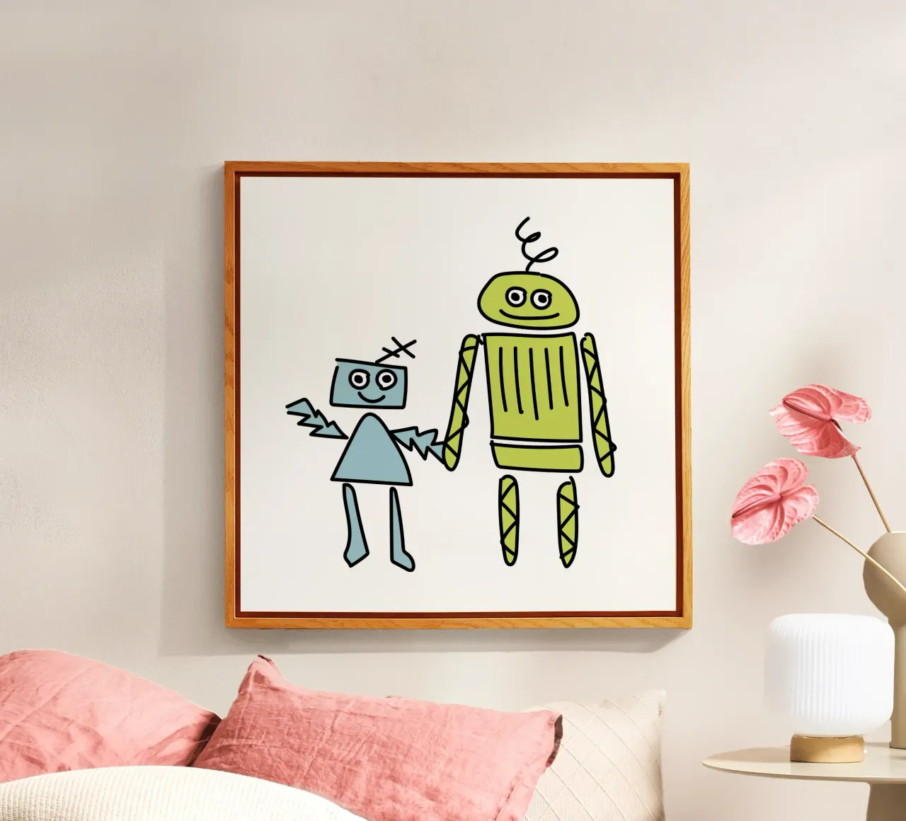 Little Robots: Dingi und Pilu acrylic glass by Xaver & Friends