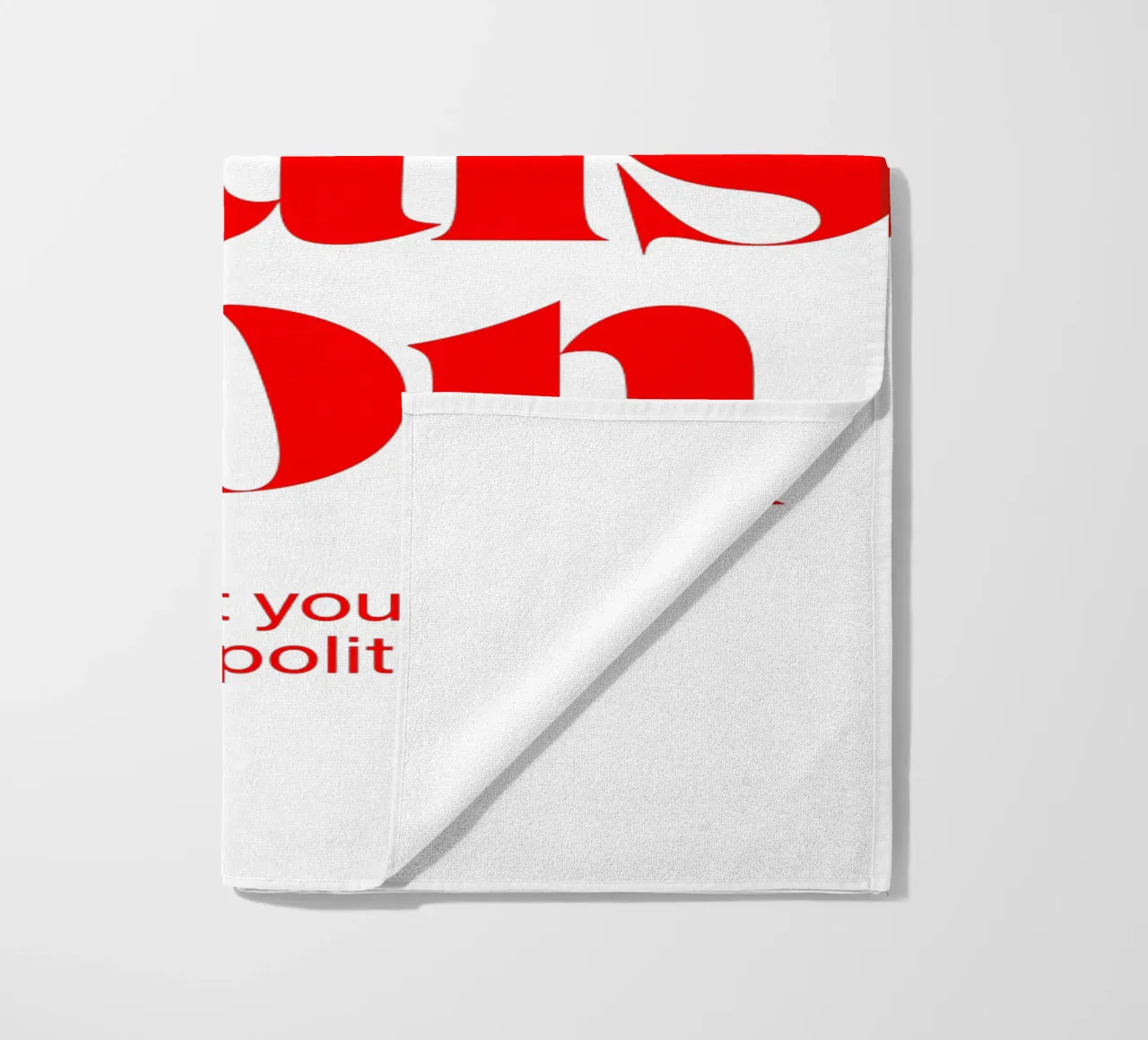 oui mais non statement print: conducete le vostre battaglie con educazione. telo mare da The True Type