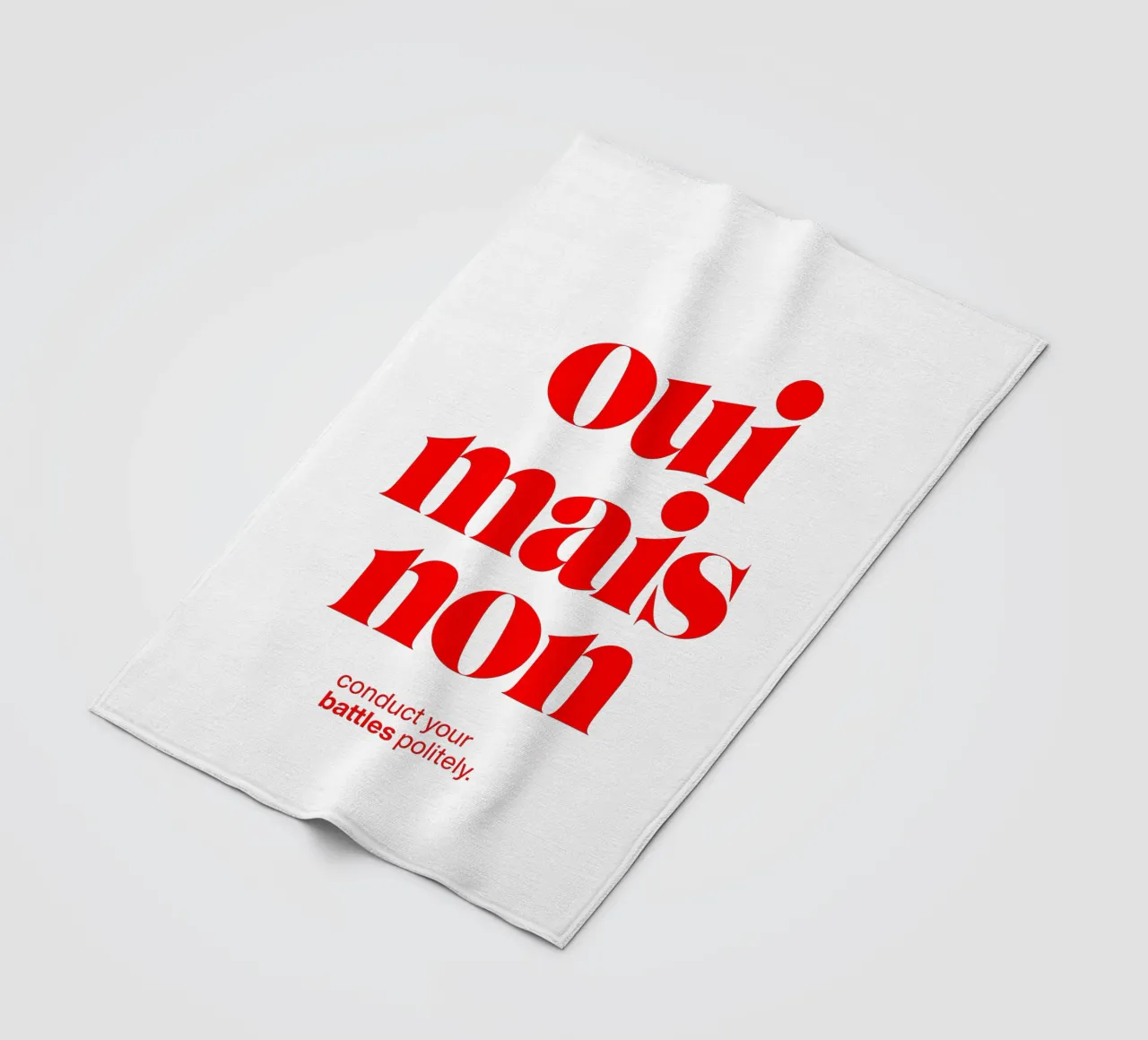 oui mais non statement print: voer je gevechten beleefd. fleecedeken van The True Type