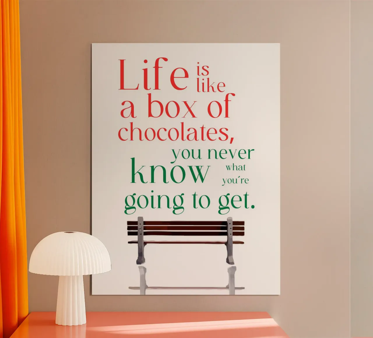 box of chocolates. poster con marco de plástico de ramosashop
