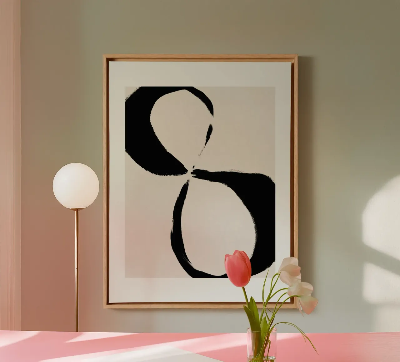 Vie Simple No 1 canvas with Floater frame by treechild