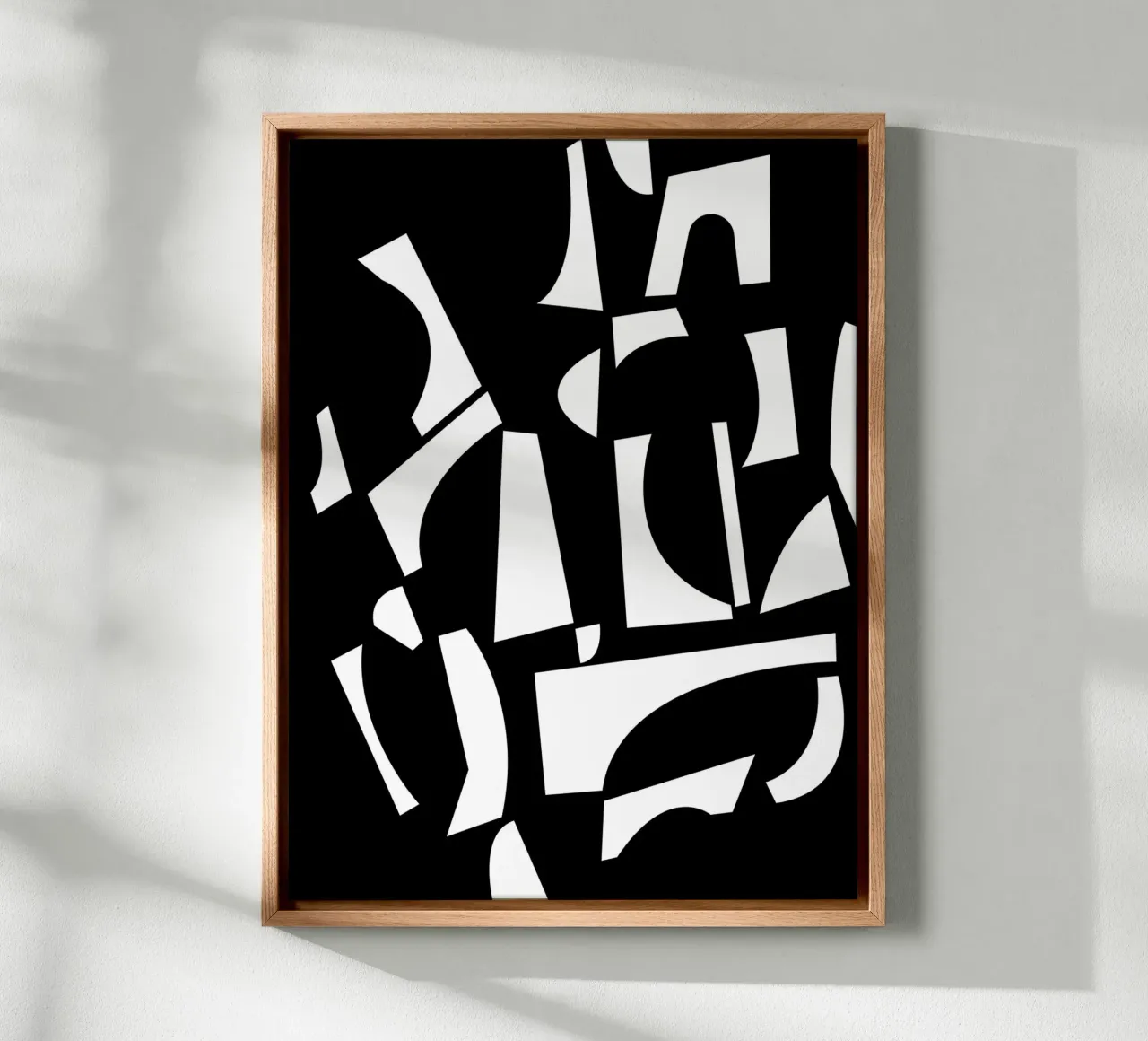 The Joy of Shapes Mono canvas with Floater frame by Kim Hubball Studio