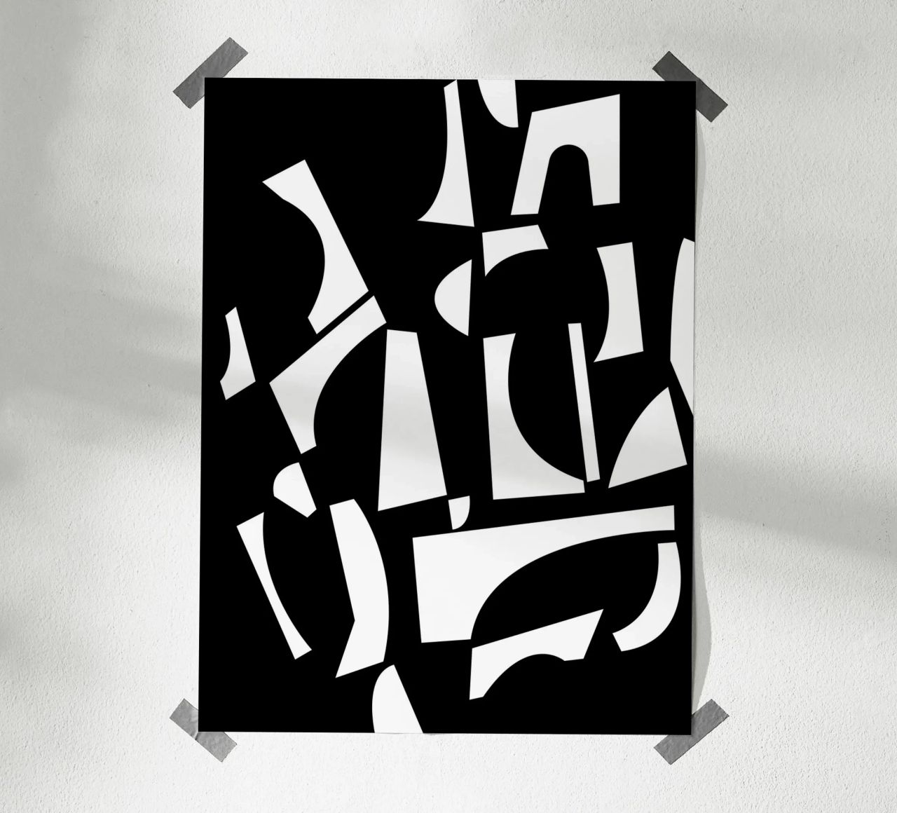 La joie des formes Mono poster de Kim Hubball Studio