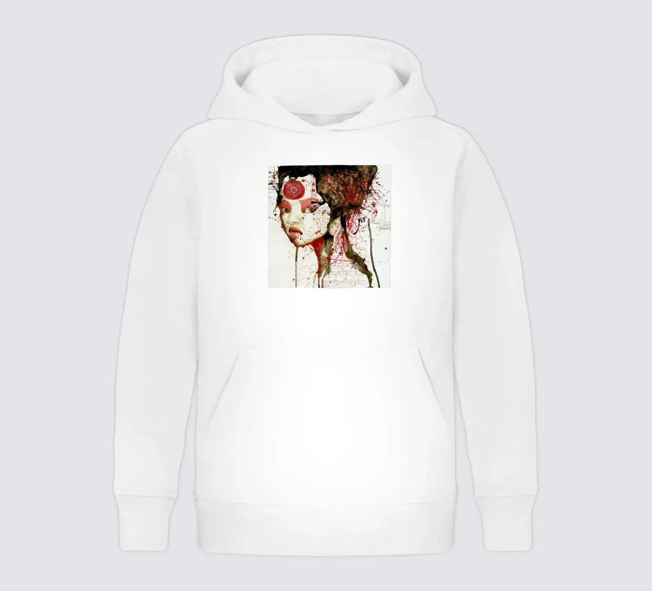 Girl with Forehead Tattoo kids hoodie by Rebekka