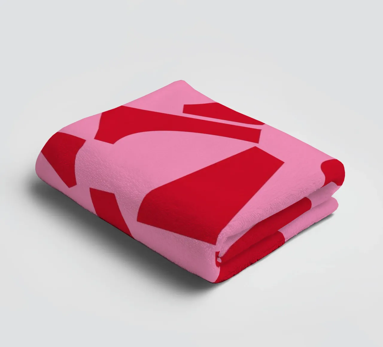 The Joy of Shapes Pink towel by Kim Hubball Studio