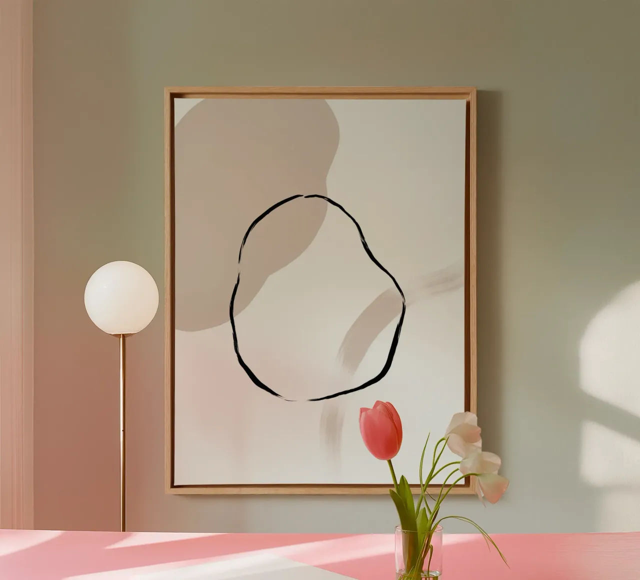 Vie Simple No 9 canvas with Floater frame by treechild