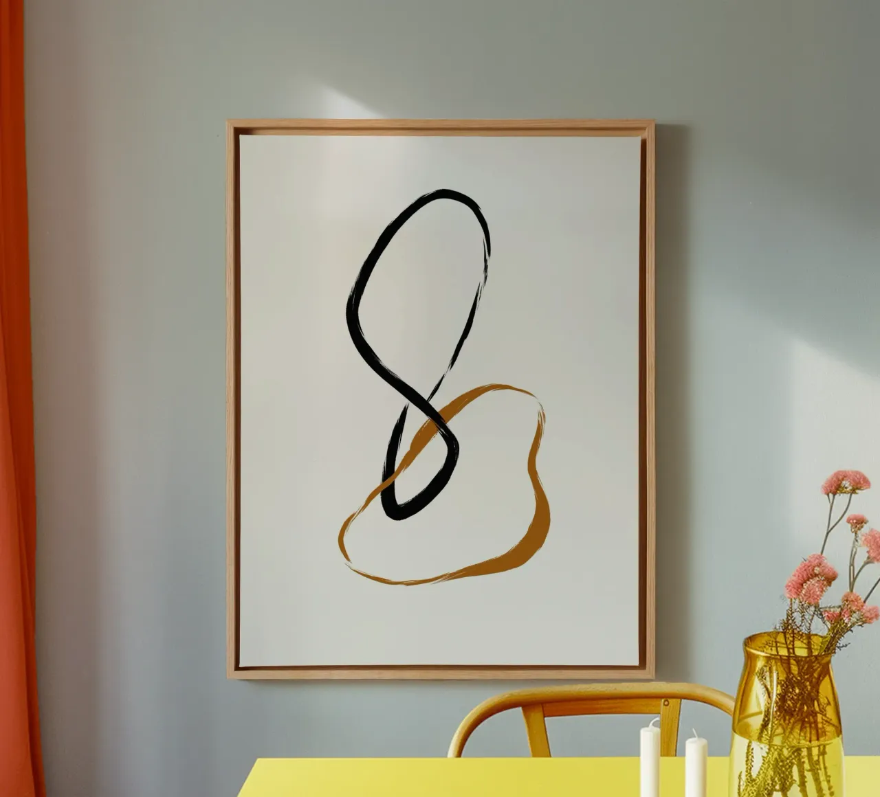 Vie Simple No 13 canvas met Baklijst van treechild