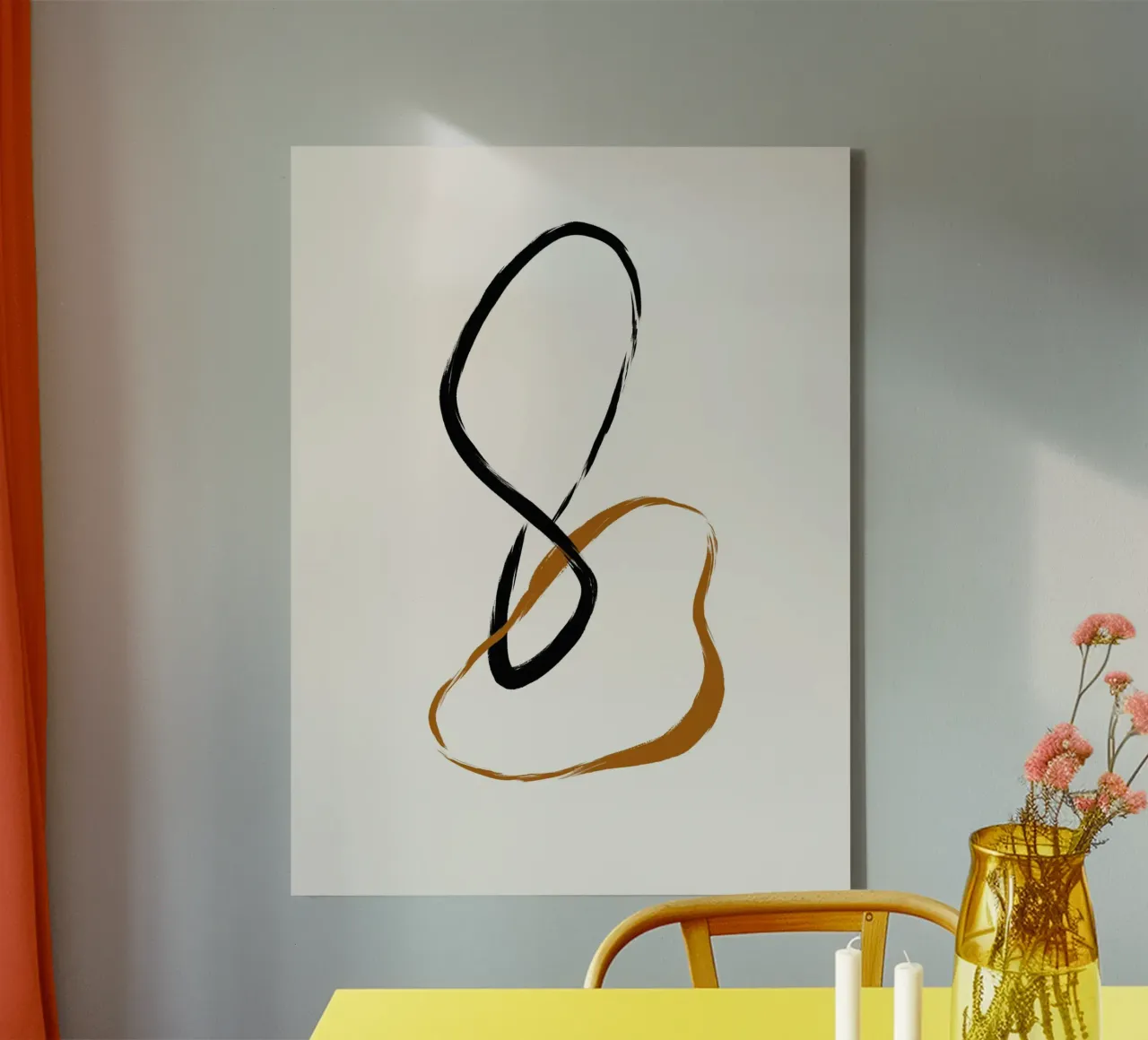 Vie Simple No 13 canvas met Baklijst van treechild