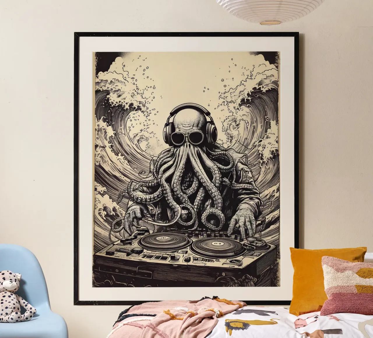 DJ POULP KILLER poster avec cadre en plastique de tylerstudio