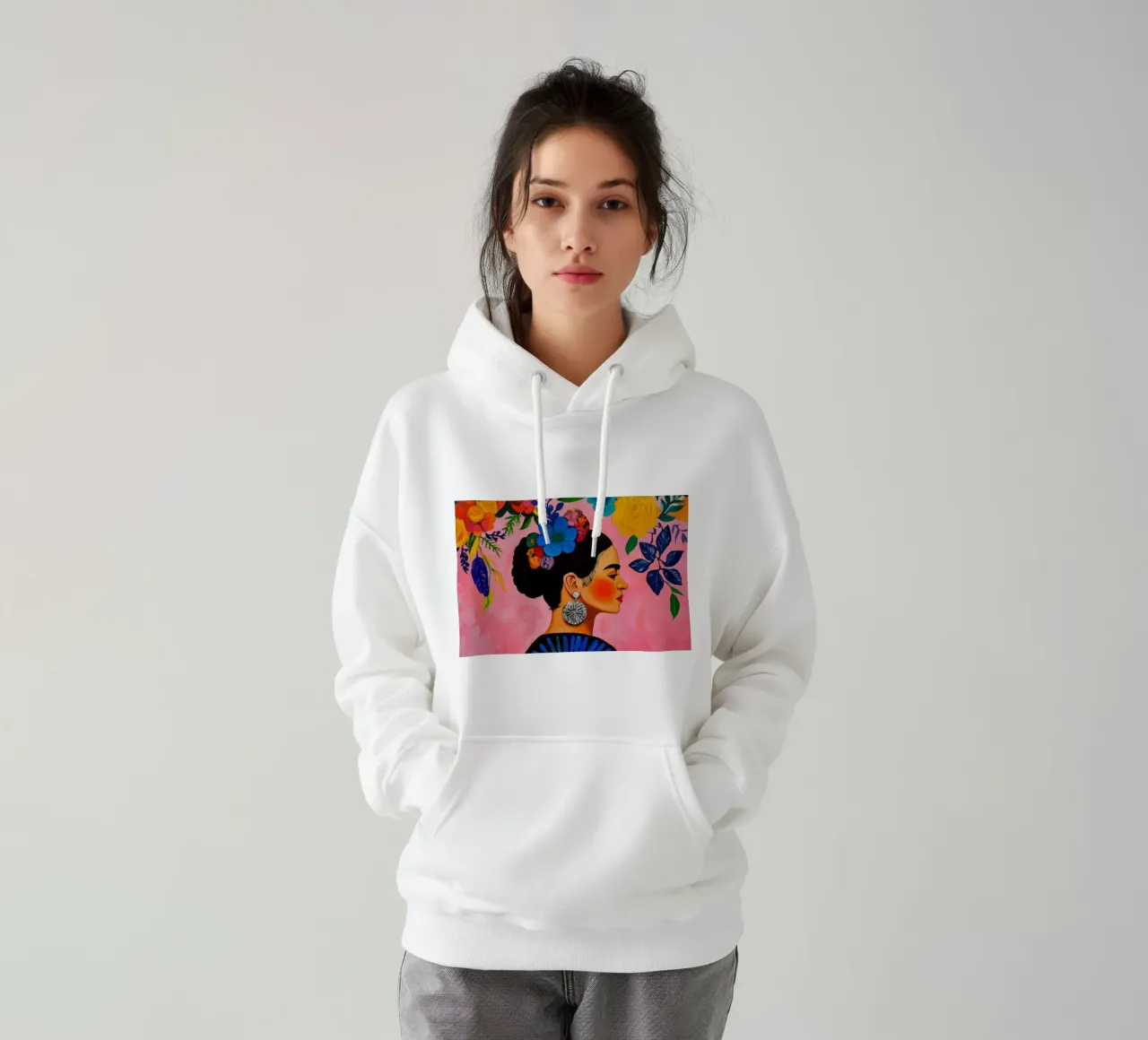 Sogni in mezzo a fiori rosa macilenti felpa con cappuccio da Modern Muse