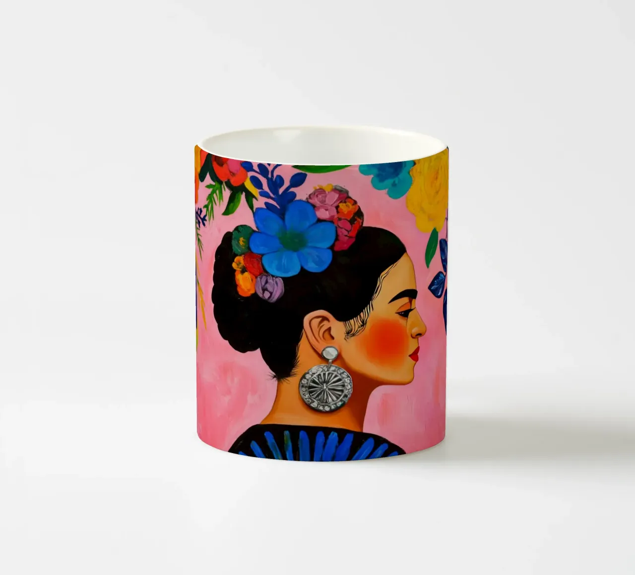 Sogni in mezzo a fiori rosa macilenti tazza in ceramica da Modern Muse