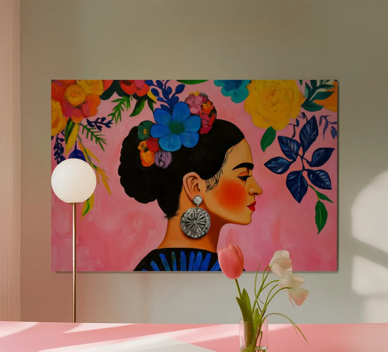 Träume inmitten schmuddeliger rosa Blüten Poster von Modern Muse